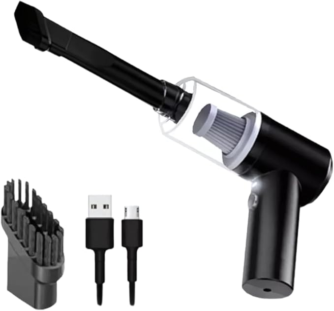 Aspirador de Pó Portátil - Multifuncional Sem Fio Recarregável USB Ideal Para Limpeza de Carro, Sala, Cozinha, Quarto, Banheiro, Escritório